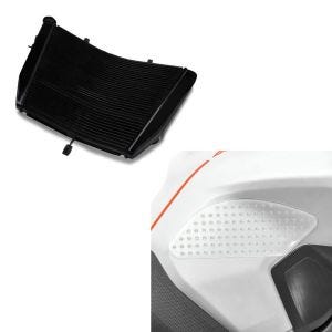 Set: Wasserkühler für Suzuki GSX-R 750 06-17 Radiator Kühler + Seiten Tankpad Grip Pad M für Suzuki GSX-R 750 / 600_1