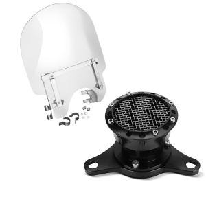 Set: Windschild für Harley-Davidson Sportster 1200 Custom 96-18 Craftride + Luftfilter Harley Davidson Sportster 1200 Custom 96-20 Sport Grid Craftride_1