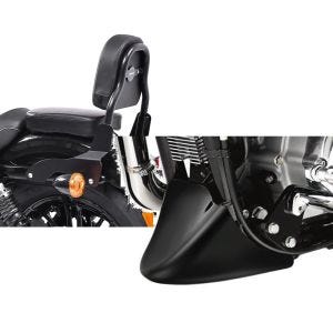 Set: Sissy Bar CSS Fix für Harley Davidson Sportster Forty-Eight 48 10-20 schwarz Craftride + Bugspoiler für Harley Sportster Forty-Eight 48 10-20 Craftride_1