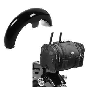 Set: Front-Fender 21" Wrap für Harley Street Glide/ Special schwarz Craftride + Hecktasche für Harley Street Glide / Special Gepäckrolle Craftride RB1 24-30Ltr_1