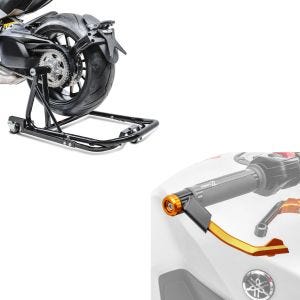 Set: Rangierhilfe KTM 1290 Super Duke / R 14-21 Montageständer ConStands Single Mover Schwarz + Hebelschützer für KTM 1290 Super Duke GT / R X1 orange_1