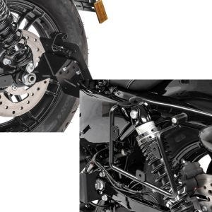 Set: Kennzeichenhalter seitlich S für Harley Sportster Forty-Eight 48 10-20 schwarz Craftride + Satteltaschenhalter für Harley Sportster Forty-Eight 48 16-20 links Craftride_1