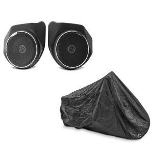 Set: Lautsprecher Kit für Harley-Davidson Street Glide Special 15-21 Craftride + Abdeckplane Harley Street Glide / Special Craftride XXXL schwarz_1