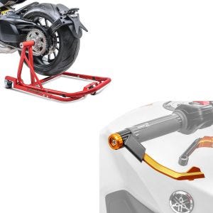 Set: Rangierhilfe KTM 1290 Super Duke GT 16-21 Montageständer ConStands Single Mover Rot + Hebelschützer für KTM 1290 Super Duke GT / R X1 orange_1