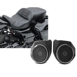 Set: Sitzbank für Harley Street Glide Special 15-21 Craftride TG3 in schwarz + Lautsprecher Kit für Harley-Davidson Street Glide Special 15-21 Craftride_1