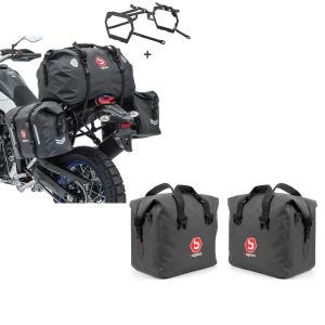 Set: Satteltaschen Set WP8 für BMW R 1200 GS 04-12 mit Hecktasche und Kofferträger Bagtecs + Aluminium Koffer Innentasche für BMW R 1200 GS / Adventure 04-18 rechts und links Bagtecs_1