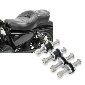 Set: Doppel Sitzbank für Harley Sportster 1200 Custom 04-20 VM2 Sitz Craftride + Docking Hardware Kit für Harley Davidson Sportster 1200 Custom 04-20 Craftride Anbausatz_1