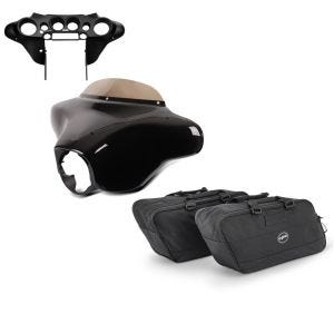 Set: Batwing Verkleidung Komplettset für Harley Street Glide 06-13 Craftride + Koffer Innentaschen für Harley Street Glide 06-21 Craftride BG1 Paar_1