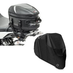 Set: Hecktasche für Kawasaki Z 650 Bagtecs Avus + Abdeckplane Kawasaki Versys 650  Versys-X 300  Z 650 Craftride XL in schwarz_1
