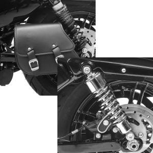 Set: Schwingentasche + Halter für Harley Sportster 1200 Iron 18-20 Craftride + Stoßdämpfer 10,5 Zoll Harley Sportster 1200 Iron 18-20 Federbeine von Craftride chrom_1