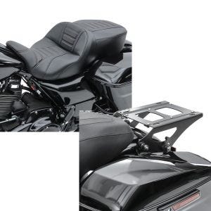 Set: Sitzbank für Harley Street Glide Special 15-21 Craftride TG3 in schwarz + Gepäckträger TP Abnehmbar für Harley Davidson Street Glide Special 15-21 schwarz Craftride_1