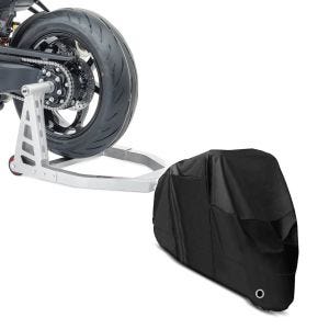 Set: Einarm Montageständer hinten für Honda CB 1000 R 08-16 Constands SC1 Alu Motorradständer + Abdeckplane Honda CBF 1000 / F  CBF 500 / 600 / S  CB 1000 R Craftride XL in schwarz_1