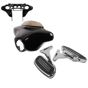 Set: Batwing Verkleidung Komplettset für Harley Street Glide 06-13 Craftride + Beifahrer Trittbretter + Halter CF2S für Harley Street Glide 06-21 Craftride_1