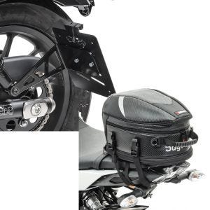 Set: Kennzeichenhalter seitlich L für Honda Rebel 500 17-21 schwarz Craftride + Hecktasche für Honda Rebel 500 Bagtecs Avus_1