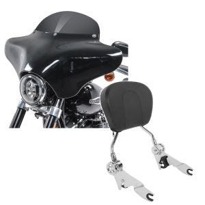 Set: Batwing Verkleidung BD8 für Harley Davidson Road King / Classic Craftride + Sissybar Harley Road King 09-21 Craftride Fast Driver-S chrom_1