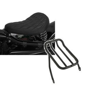 Set: Solo Federsattel für Harley Davidson Sportster Forty-Eight 48 / Special BR11 Craftride + Gepäckträger Rear Rack für Harley Davidson Sportster 2007-2020 schwarz Craftride_1