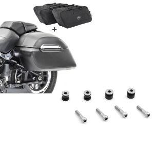 Set: Set Seitenkoffer + Innentaschen für Harley Fat Boy/ 114 Craftride K3 + Anbausatz Docking Hardware Kit für Harley Davidson Fat Boy 03-17 Craftride_1