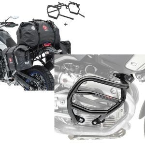 Set: Satteltaschen Set WP8 für BMW R 1200 GS 04-12 mit Hecktasche und Kofferträger Bagtecs + Sturzbügel XL für BMW R 1200 GS 04-12 Motoguard Schutzbügel_1