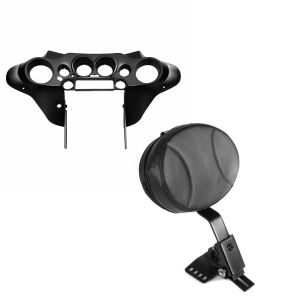 Set: Innenverkleidung Batwing für Harley Electra Glide Ultra Classic 96-13 schwarz glänzend Craftride + Fahrer Rückenlehne Round für Harley Electra Glide Ultra Classic 97-16 Craftride_1