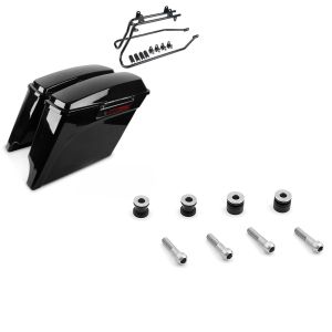 Set: Seitenkoffer für Harley Davidson Softail Deluxe 05-17 Craftride Stretched LB inkl. Kofferträger + Anbausatz Docking Hardware Kit für Harley Davidson Softail Deluxe 05-17 Craftride_1