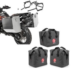 Set: Alu Koffer Set 34-40L für BMW R 1200 GS / Adventure 13-18 mit Kofferträger Bagtecs Atlas + Innentaschen für Aluminium Koffer + Topcase für BMW R 1200 GS/ Adventure 04-18 BAgtecs_1
