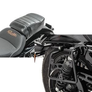Set: Sozius Sitz mit Polsterung für Harley Sportster Forty-Eight 48/ 883 Iron Craftride + Satteltaschenhalter für Harley Sportster Forty-Eight 48 16-20 rechts Craftride_1