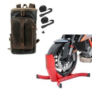 Set: Gepäckrolle für Harley Rocker / C Hecktasche Craftride VG7 schwarz + Motorradwippe für Harley Davidson Rocker / C EPR_1