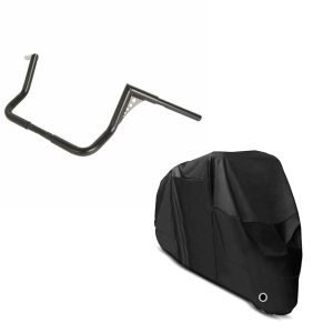 Set: Lenker Ape Hanger 14" für Harley Electra Glide Ultra Classic 89-20 schwarz Craftride + Abdeckplane Harley Electra Glide Ultra Classic / Limited Craftride XXXXL in schwarz_1
