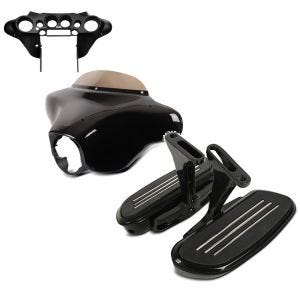 Set: Batwing Verkleidung Komplettset für Harley Street Glide 06-13 Craftride + Beifahrer Trittbretter + Halter CF2B für Harley Street Glide 06-21 Craftride_1