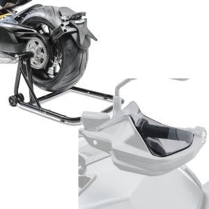 Set: Einarmständer BMW R 1200 GS 13-18 Montageständer ConStands Single-Classic schwarz + Handprotektoren Verlängerung für BMW R 1200 GS 13-18 Motoguard rauchgrau_1