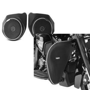Set: Lautsprecher Kit für Harley-Davidson Road King Special 17-21 Craftride + Sturzbügel Spritzschutz für Harley Road King Special 17-21 Beinwärmer Craftride_1