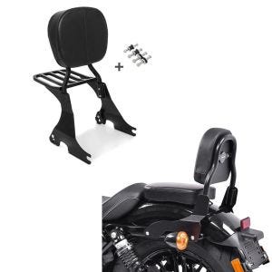 Set: Sissybar für Harley Davidson Sportster Forty-Eight 48 10-20 Craftride inkl. Gepäckträger und Docking Kit schwarz + Sissy Bar CSS Fix für Harley Davidson Sportster Forty-Eight 48 10-20 schwarz Craftride_1