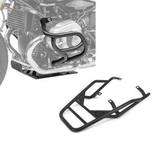 Set: Sturzbügel Set für BMW R NineT 14-21 mit Motorschutz Motoguard S-Z2 + Gepäckträger für BMW R NineT Urban G/S 17-21 Gepäckbrücke Craftride GT1_1