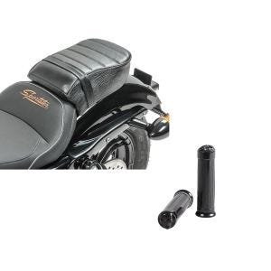 Set: Sozius Sitz mit Polsterung für Harley Sportster Forty-Eight 48/ 883 Iron Craftride + Lenkergriffe für Harley Sportster Forty-Eight 48 / Special schwarz Craftride CG15_1