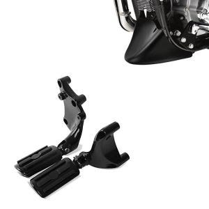 Set: Sozius Fussrasten Set +kit für Harley Sportster Forty-Eight 48 Special 18-20 BL1 Craftride + Bugspoiler Harley Sportster Forty-Eight 48 Special 18-20 Craftride schwarz_1
