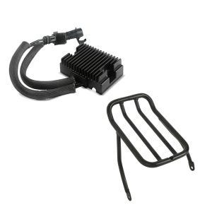 Set: Spannungsregler für Harley-Davidson Sportster 1200 Nightster 09-12 Gleichrichter Laderegler Craftride + Gepäckträger Rear Rack für Harley Davidson Sportster 2007-2020 schwarz Craftride_1