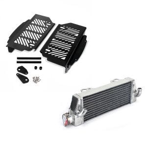 Set: Kühlerschutz Aluminium für KTM EXC/ EXC-F/ SX/ SX-F 2017-2020 Xdure schwarz + Kühler Radiator links für KTM EXC 125 / 200 97-07_1