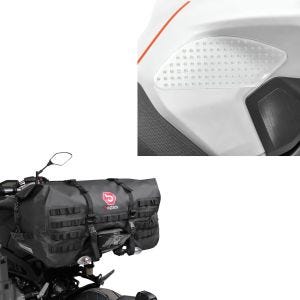 Set: Hecktasche für BMW S 1000 R / RR / XR Bagtecs SX70 70Ltr schwarz + Seiten Tankpad Grip Pad M für BMW S 1000 R / RR / XR_1