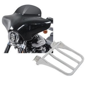 Set: Batwing Verkleidung BD8 für Harley Davidson Dyna Switchback / Wide Glide Craftride + Gepäckträger für Harley Dyna Switchback 12-16 chrom Craftride_1