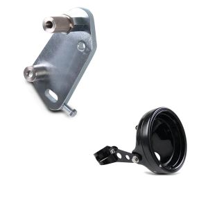 Set: Adapterplatte für ConStands Power Ducati Monster 821 14-20 + LED Scheinwerfer-Gehäuse MG 7" für Ducati Monster 900 / 821 / 800 schwarz Craftride_1