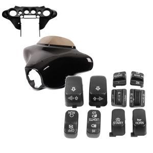 Set: Batwing Verkleidung Komplettset für Harley Electra Glide Ultra Classic 96-13 Craftride + Lenkerschalter Set Harley Davidson Electra Glide Ultra Classic 96-13 schwarz Craftride_1
