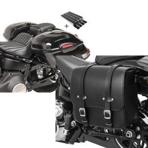 Set: Seitenkoffer Set Kawasaki VN 800 / Classic Craftride Delaware 33Ltr inkl Haltesatz schwarz + Satteltasche Kawasaki VN 800 / Classic Craftride Reno 17Ltr_1