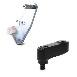 Set: Adapterplatte für ConStands Power Kawasaki ER-6n 05-11 + Spiegelverlängerung Kawasaki ER-6n 05-16 Tourtecs Paar 40mm schwarz_1
