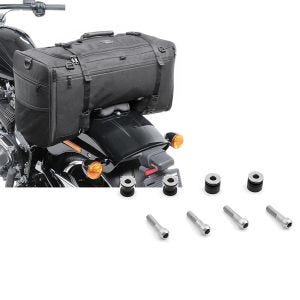 Set: Hecktasche für Harley Fat Boy / 114 SQ1 Craftride 52l schwarz + Anbausatz Docking Hardware Kit für Harley Davidson Fat Boy 03-17 Craftride_1