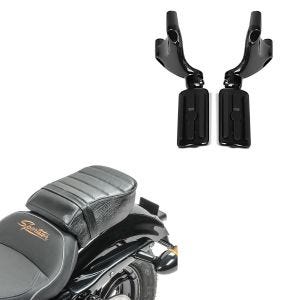 Set: Sozius Fussrasten Set mit Halter für Harley Sportster Forty-Eight 48 10-13 BL1 Craftride + Sozius Sitz mit Polsterung für Harley Sportster Forty-Eight 48/ 883 Iron Craftride_1