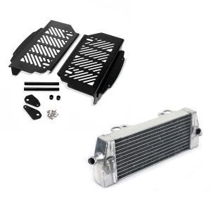 Set: Kühlerschutz Aluminium für KTM EXC/ EXC-F/ SX/ SX-F 2017-2020 Xdure schwarz + Kühler Radiator rechts für KTM SX 125 98-06_1