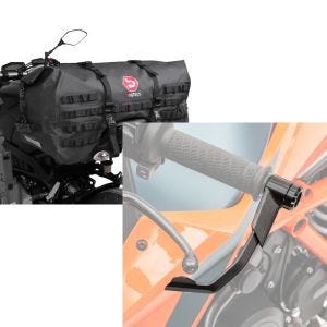 Set: Hecktasche für KTM 790 / 390 / 125 Duke Bagtecs SX70 70Ltr schwarz + Hebelschützer für KTM 790 / 390 / 125 Duke X1 schwarz_1