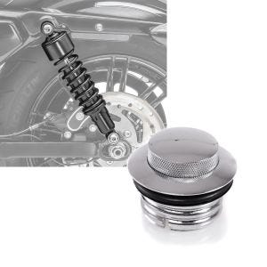 Set: Stoßdämpfer 11,9 Zoll Harley Davidson Sportster 883 Iron 09-20 Craftride schwarz + Tankdeckel Pop-Up für Harley-Davidson Sportster 883 Iron 09-20 chrom Craftride_1