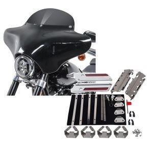 Set: Batwing Verkleidung BD8 für Harley Davidson Road King / Classic Craftride + Scharnier Set Harley Davidson Road King 94-13 für Seitenkoffer & Satteltaschen Craftride_1