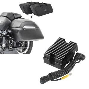 Set: Set Seitenkoffer + Innentaschen für Harley Fat Boy/ 114 Craftride K3 + Spannungsregler für Harley-Davidson Fat Boy 90-99 Gleichrichter Laderegler Craftride_1